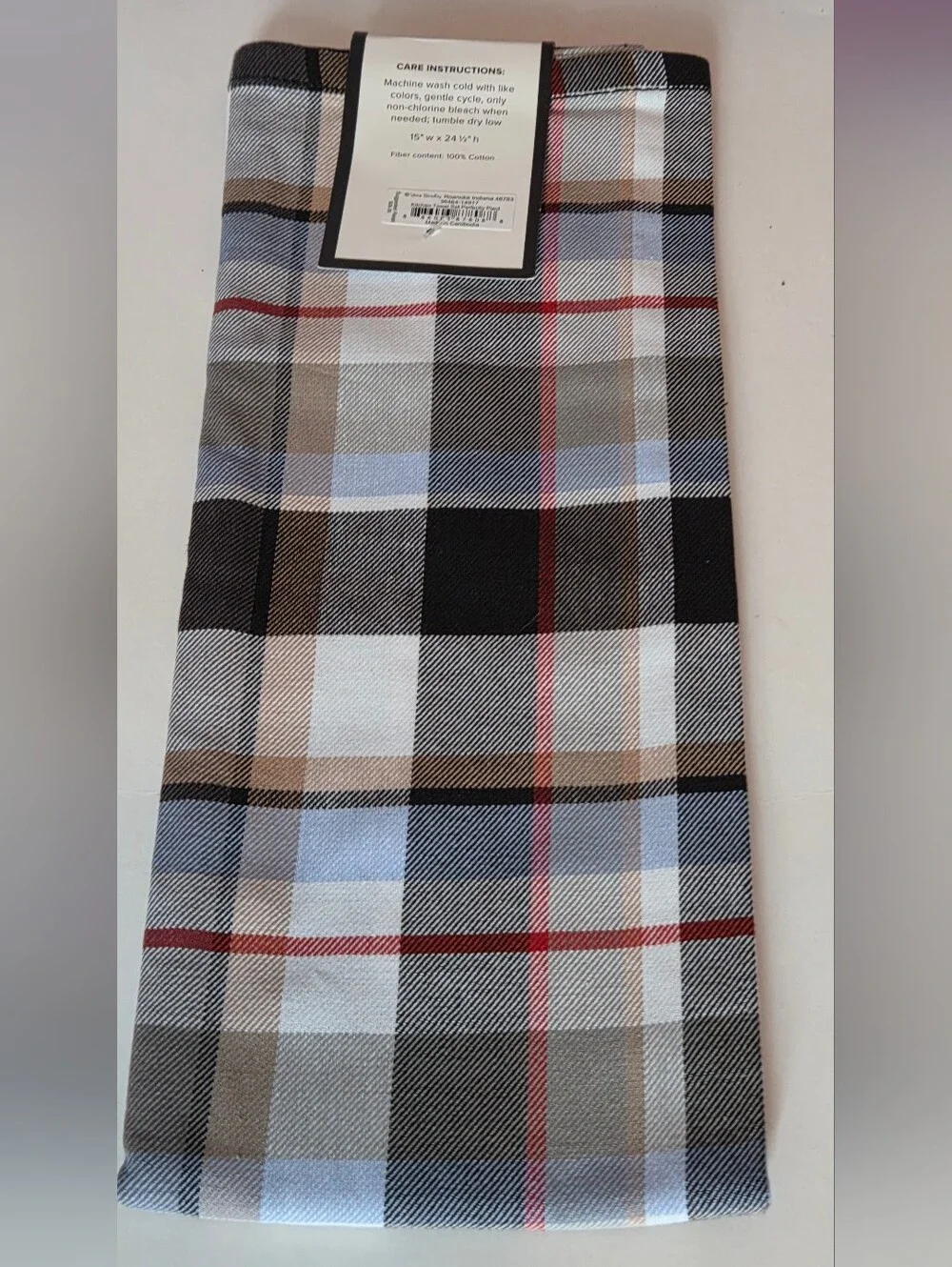 Vera Bradley Plaid Kitchen Towels Set of 2 NWT